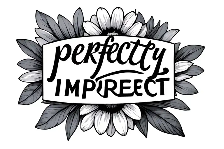 The Word Perfectly Imperfect With A Flower At The End Make The Tattoo Minimalist