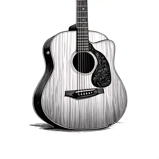 Beautiful Wood Acoustic Guitar