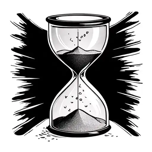 Hour Glass With Sand And Words Going Through It Past Love One