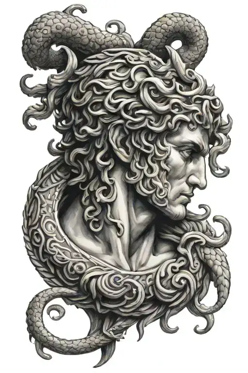 Perseus Holding Medusa Head