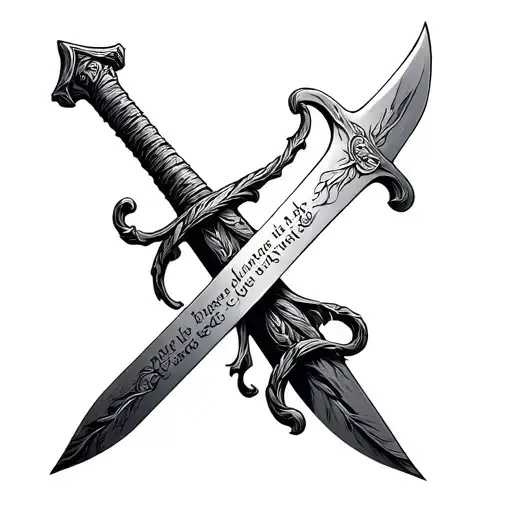 Jesus Sword Wrapped Scripture