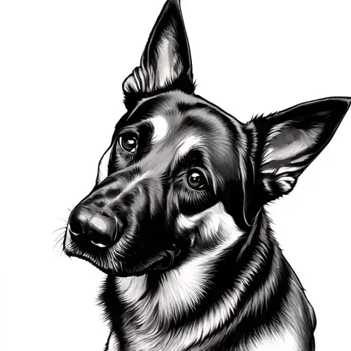 My Dog Named Loka She Is Dutch Shepherd And She Is Holding A Freesbie