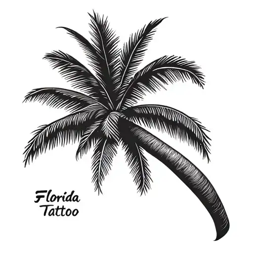 Florida Palm Tree Tattoo Design