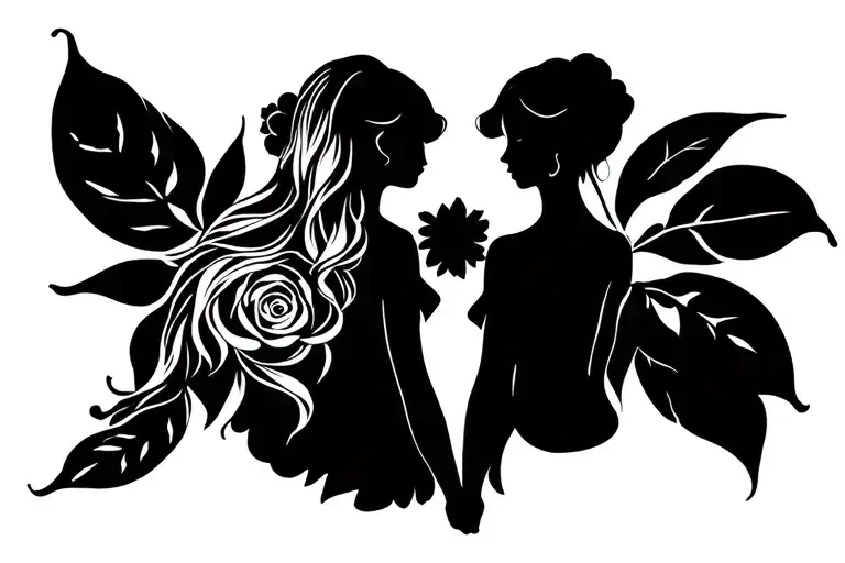 Mother Son And Daughter Tattoo Design