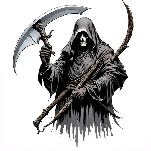 Reaper Holding A Scythe