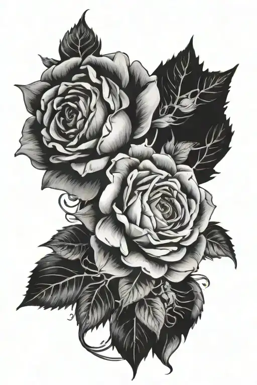 Rose And Sunflower Blooming