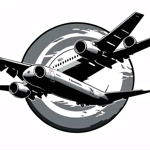 I Want A Tattoo On My Male Forearm That In The Center Had An Airbus Airplane