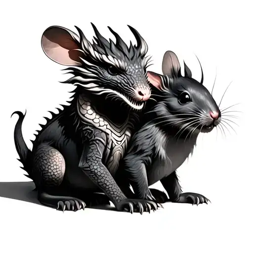 Ki Dragon And Rat Sitting