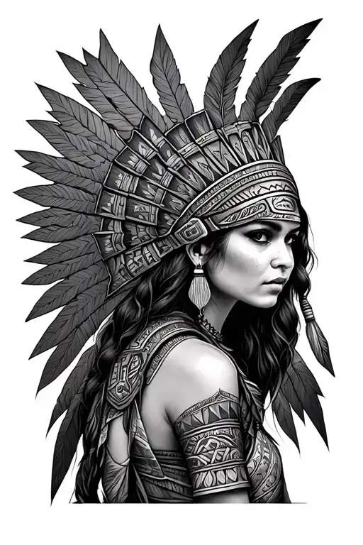 My Girl In A Aztec Warrior