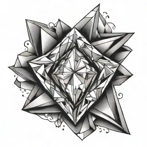 Four Stars Forming Shape Of A Diamond Shaped Line Outlining