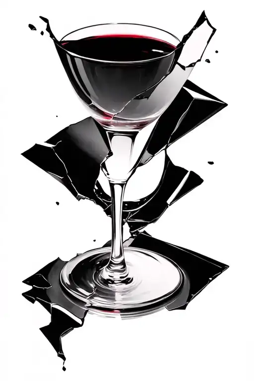 Broken Wine Glass Shards