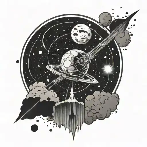 Space Themed Inside Circle