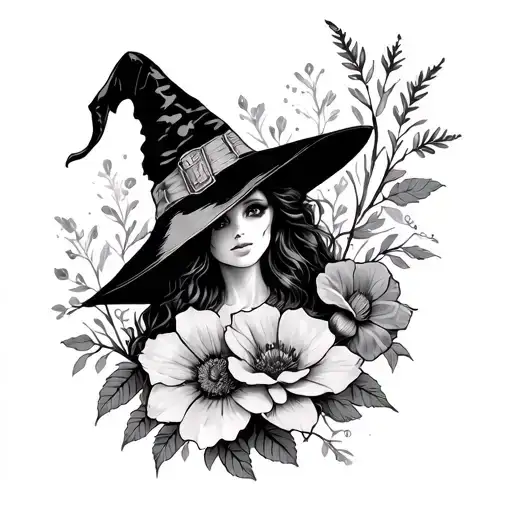 Witch And Flowers