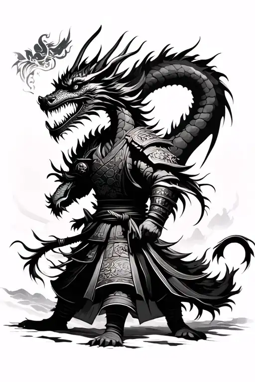 Samurai And Dragon