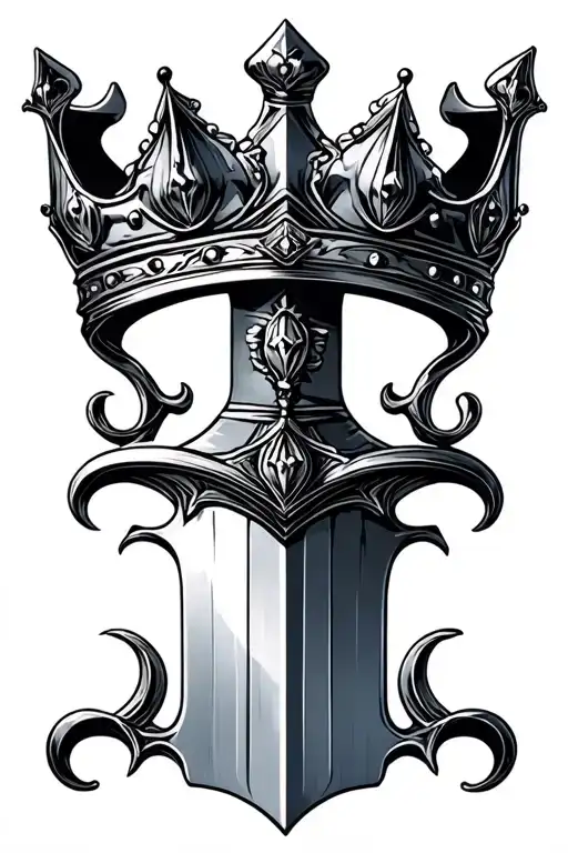 Sword With Queen City Crown Pommel