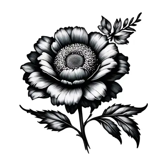 Flower Of The Birth Of August Combines With A Small Flower Of Birth July