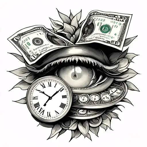 A Tattoo That Is About Money And Time
