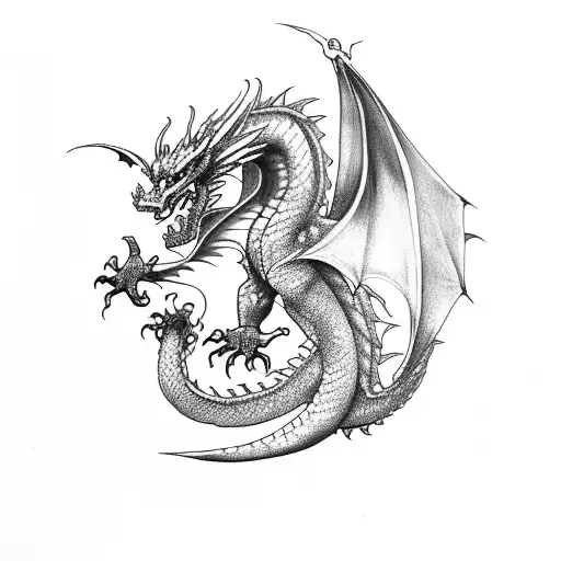Dragon That Wraps Around The Thigh