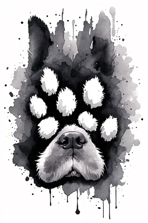 Arm Full Sleeve Paint Brush Pencil Watercolor Copic Color Palette Dog Pawprint Japanese