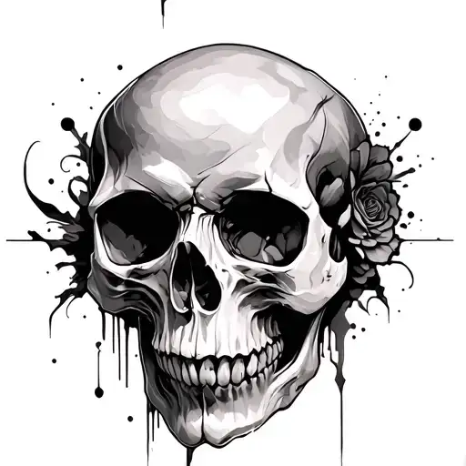Skull And Abstract