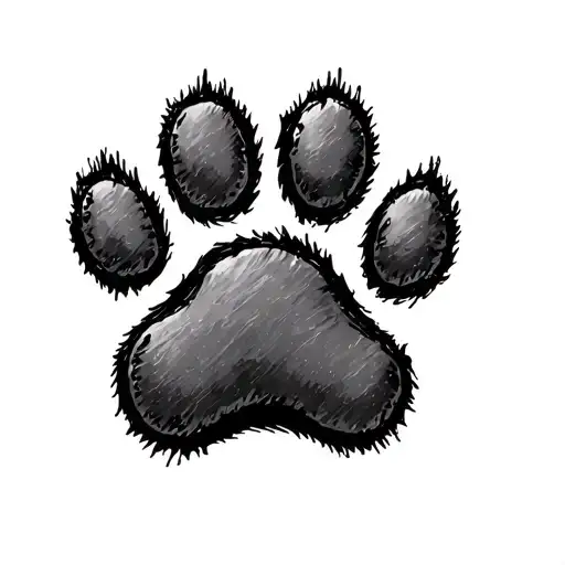 Dog Paw Print Made