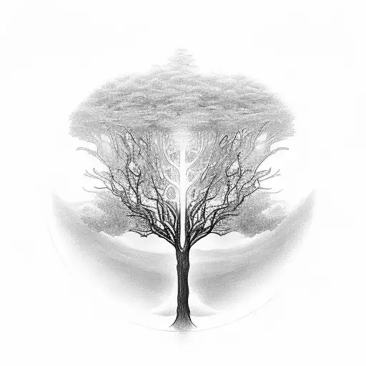 Tree Of Life Inside Of Time Glass