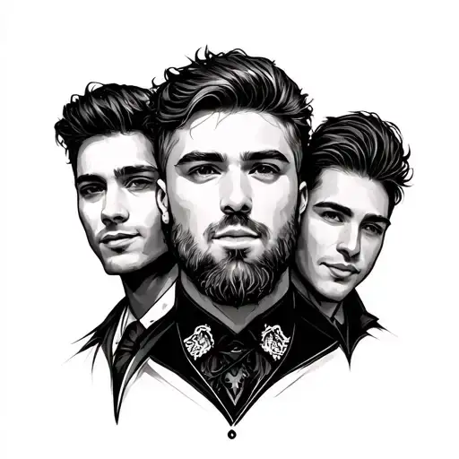 Tattoo For Five Friends Men