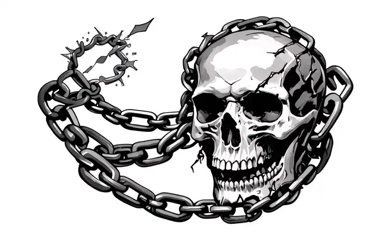 Chain And Broken Skull