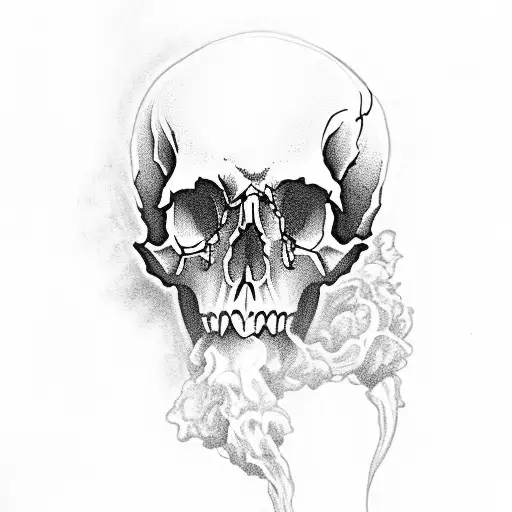 Skull In Smoke