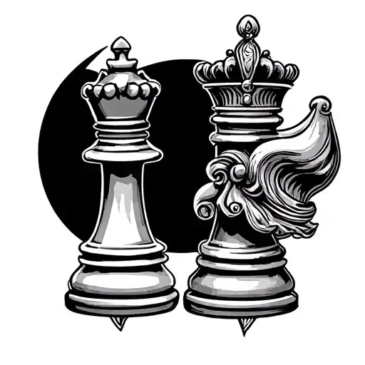 Chess King And Queen Chess Piece