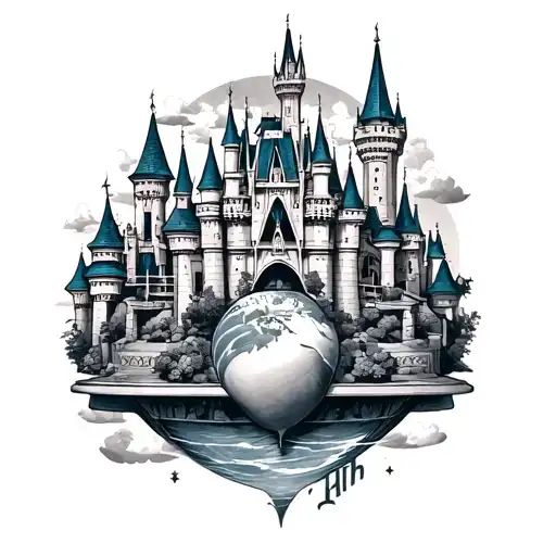A Microtattoo Showcasing All Of The Disney Parks Around The Globe