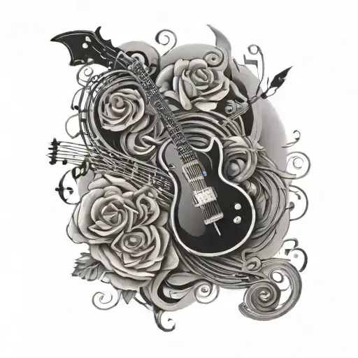 Music Themed Tattoo Pain Eternally Poetic