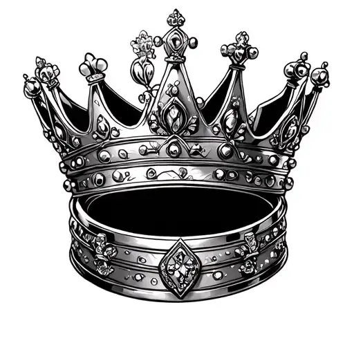 Princess Tiara With Kings Crown Behind It From Top Right