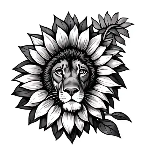 I Have Sunflower And Half Lion