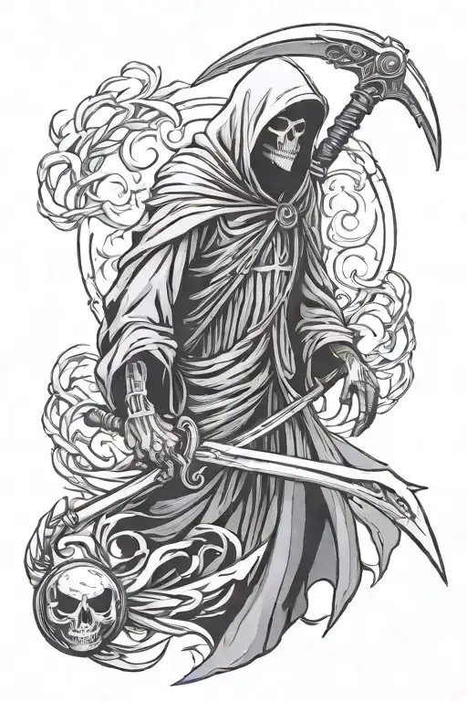 Grim Reaper With Scythe