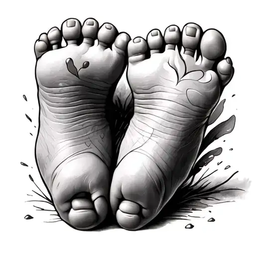 Baby Foot With Half Heart