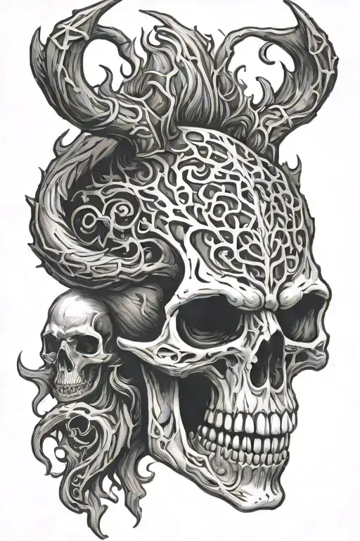 Wendigo Skull Mysterious And Dark