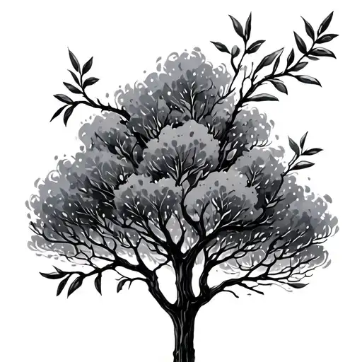 Tree With Branch And Olive Branches