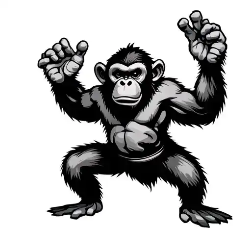Tattoo About Monkey Kung Fu