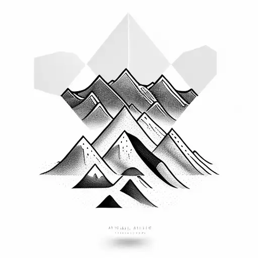 A Minimalist Design Featuring A Mountain Peak Made Up Of The Number 12 With The Number 12