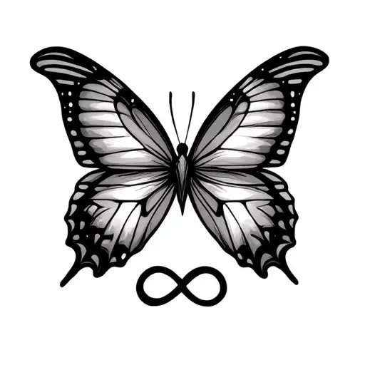 Butterfly And Infinity Symbol Merging