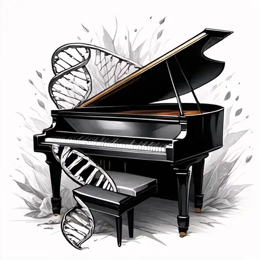 Piano And Dna Double Helix
