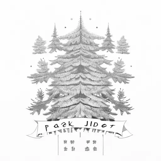 Pine Tree With Family Member Names