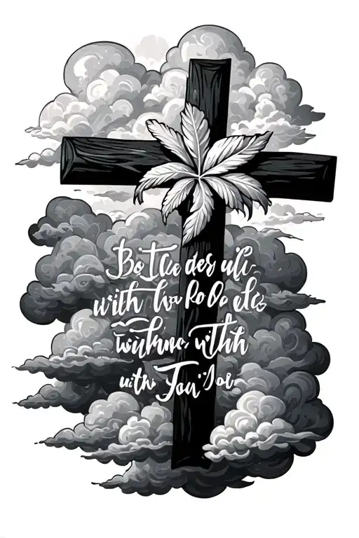 A Quote Written With A Cross And Something To Do With Jamaica Next To Clouds