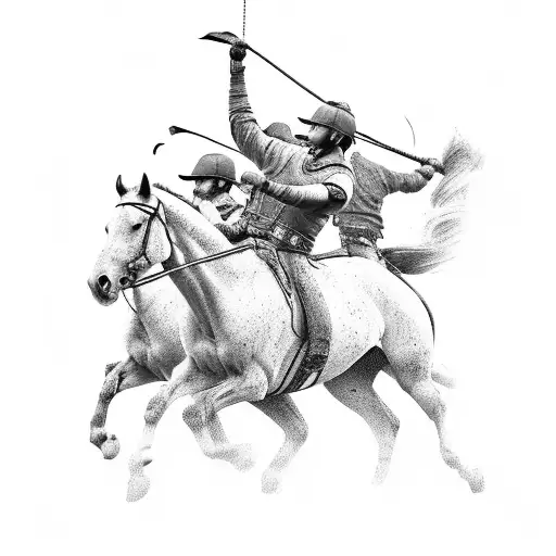 3 Men Riding A Horse