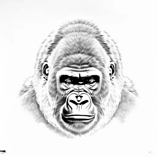 Gorilla In Tribal
