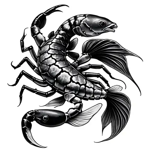 Scorpion And Koi Fish