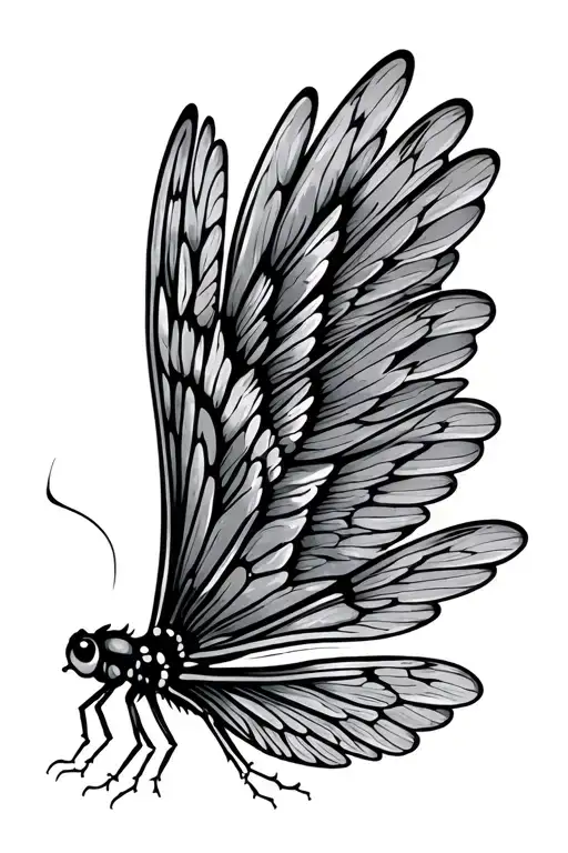 Dragonfly Brokem Wing Spread