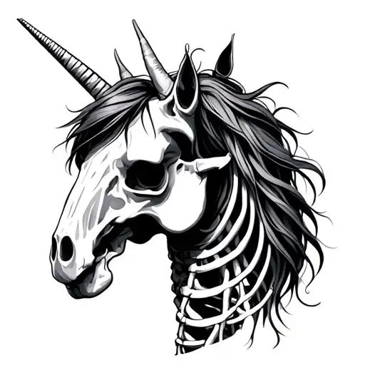 Human Unicorn Skeleton