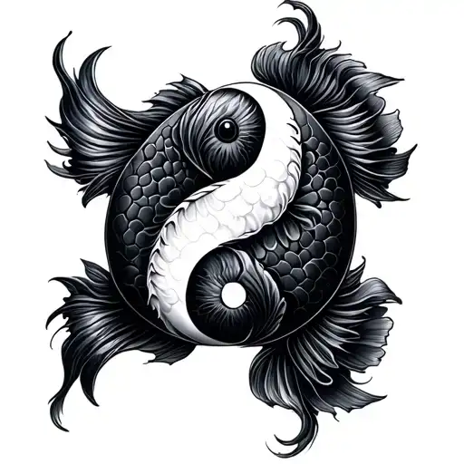 Yin Yang Koi Fish